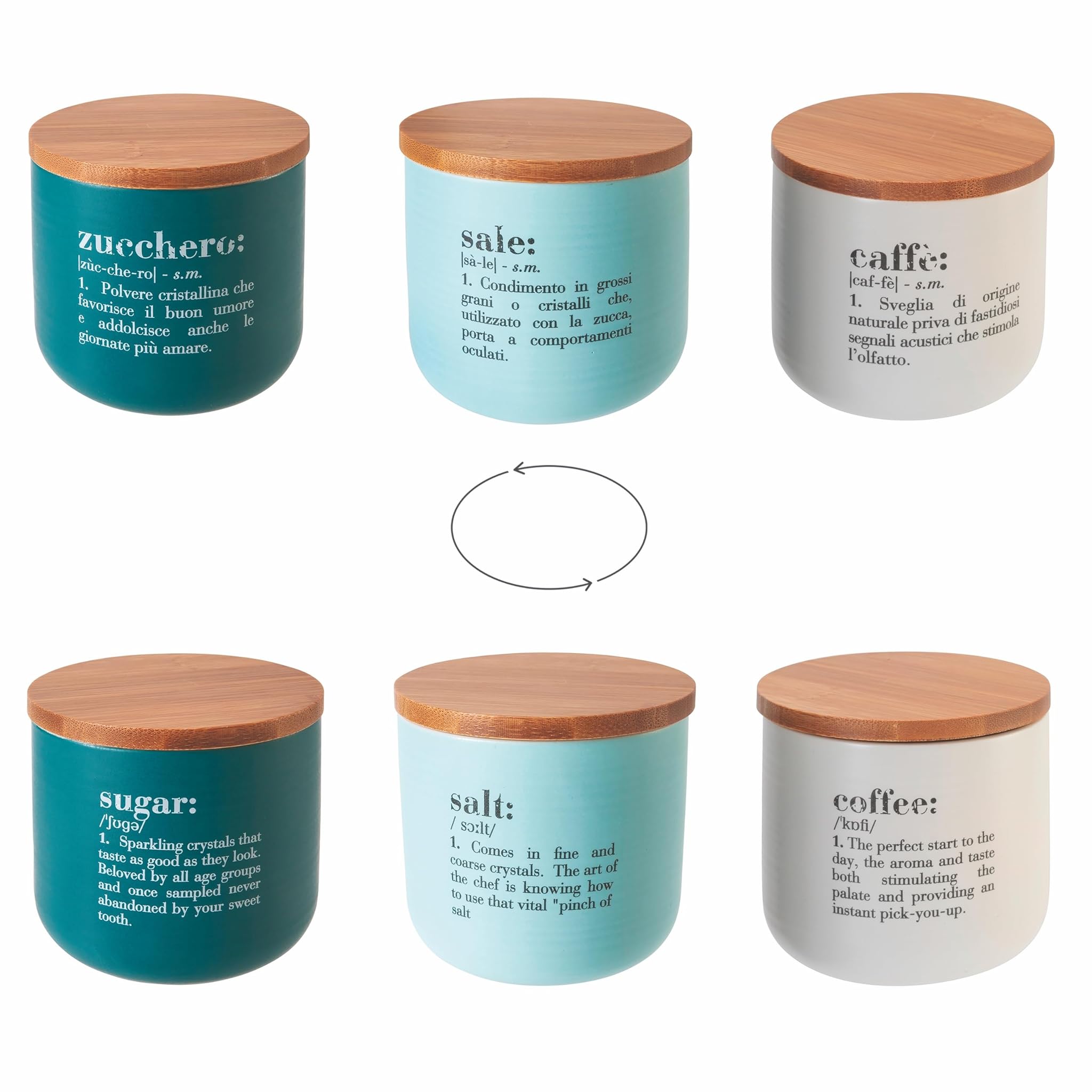 Villa D'este Home Tivoli Set 3 Barattoli Victionary 500ml