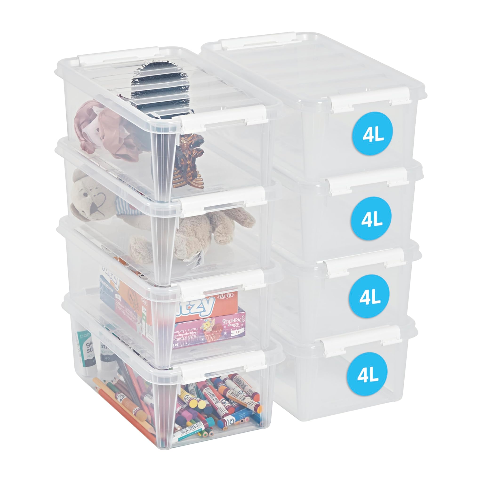 Smartstore Set 8 Scatole Stoccaggio Plastica 4L