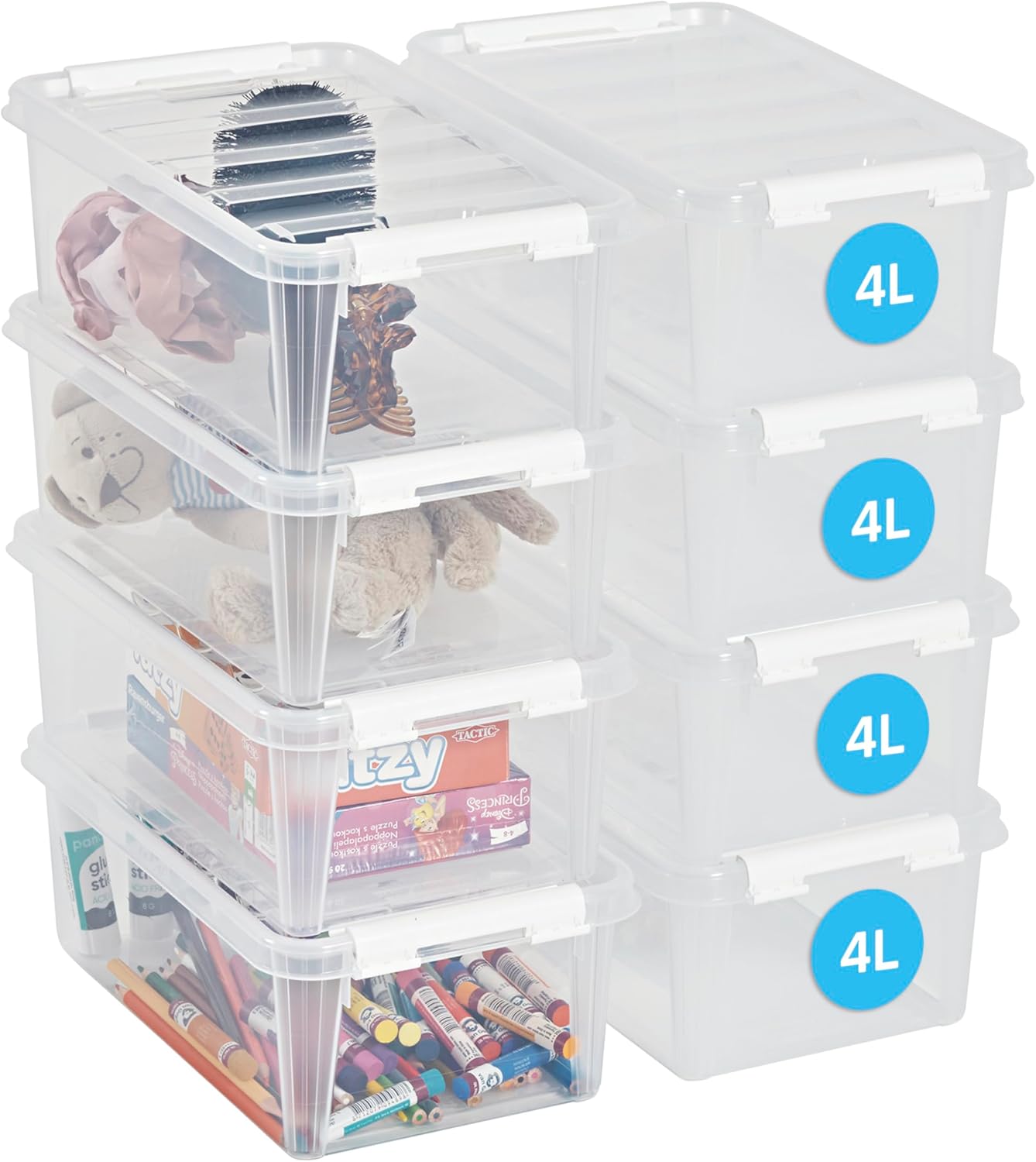 Smartstore Set 8 Scatole Stoccaggio Plastica 4L - immagine 1