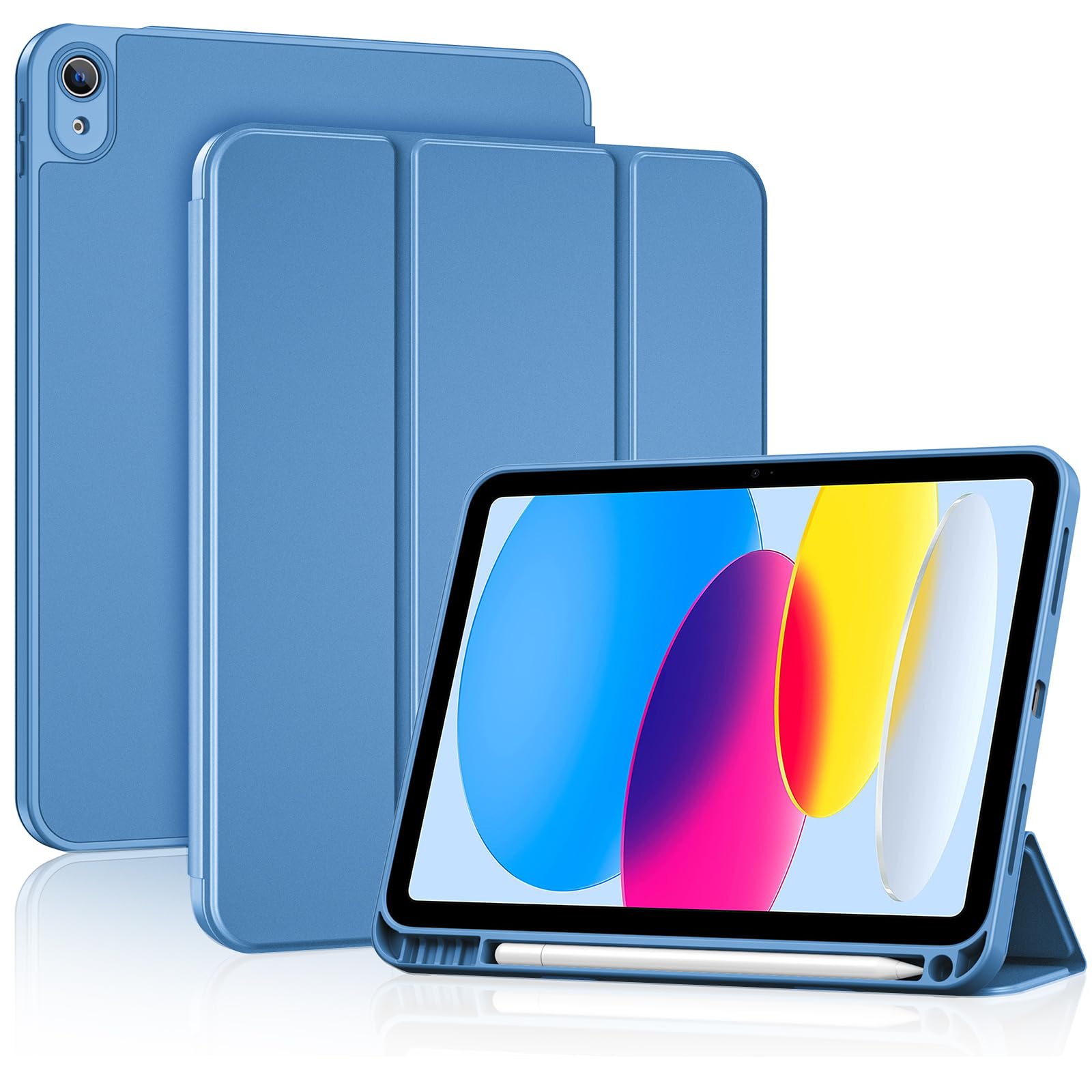 Procase Cover per iPad 11" (2025)/10.9" (2022), Puro Blu
