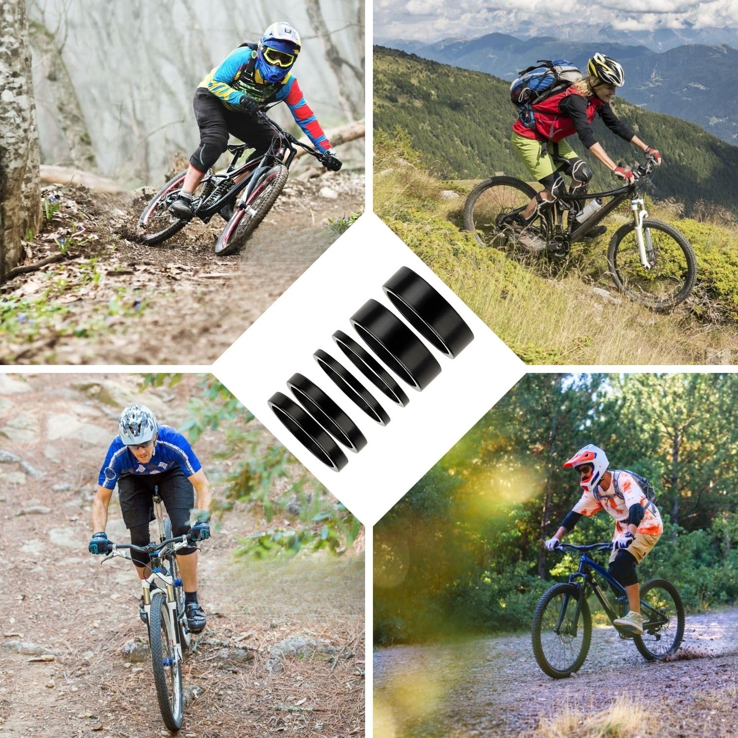 Distanziali Bici 1 1/8 Pollice in Alluminio 12 Pezzi - immagine 6