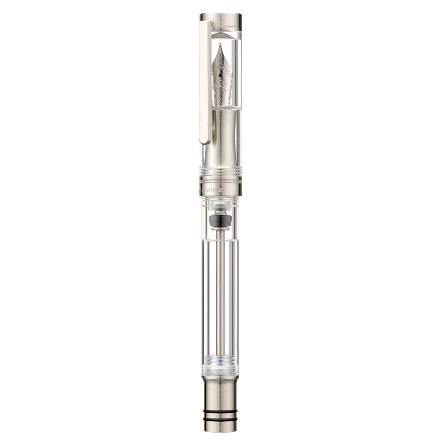 Asvine Penna Stilografica V200 Titanium con Pennino Extra Fine