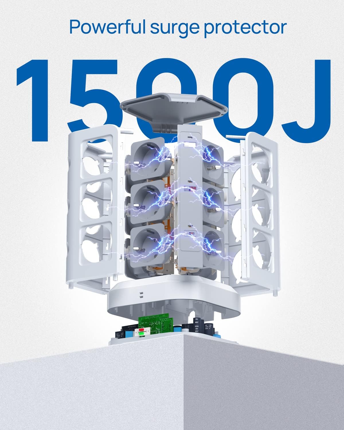 Koosla Ciabatta Multipresa Verticale 12 Prese + 6 USB - immagine 5