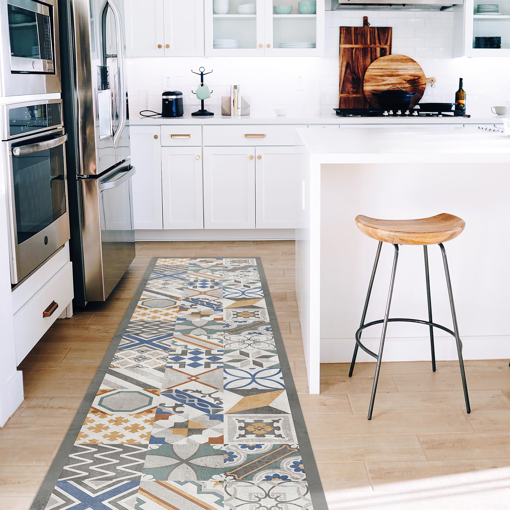 Crearreda Tappeto Cucina in Vinile Antiscivolo Lavabile