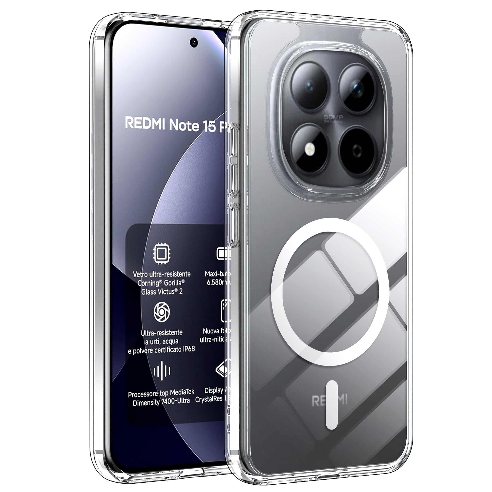 Cover Trasparente per Xiaomi Redmi Note 15 Pro 5G
