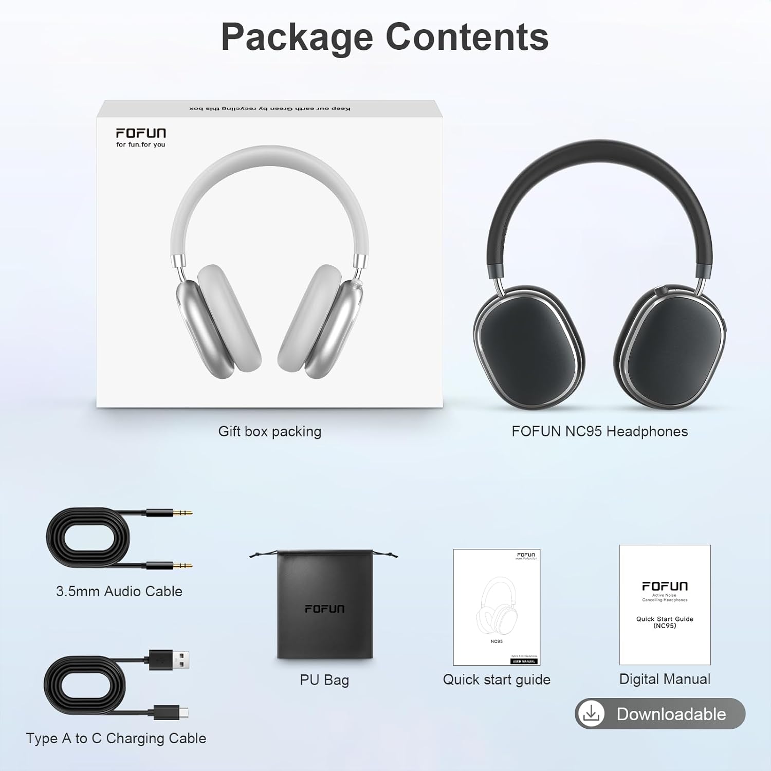 NC95 Cuffie Over-ear Wireless Bluetooth 6.0 - immagine 7