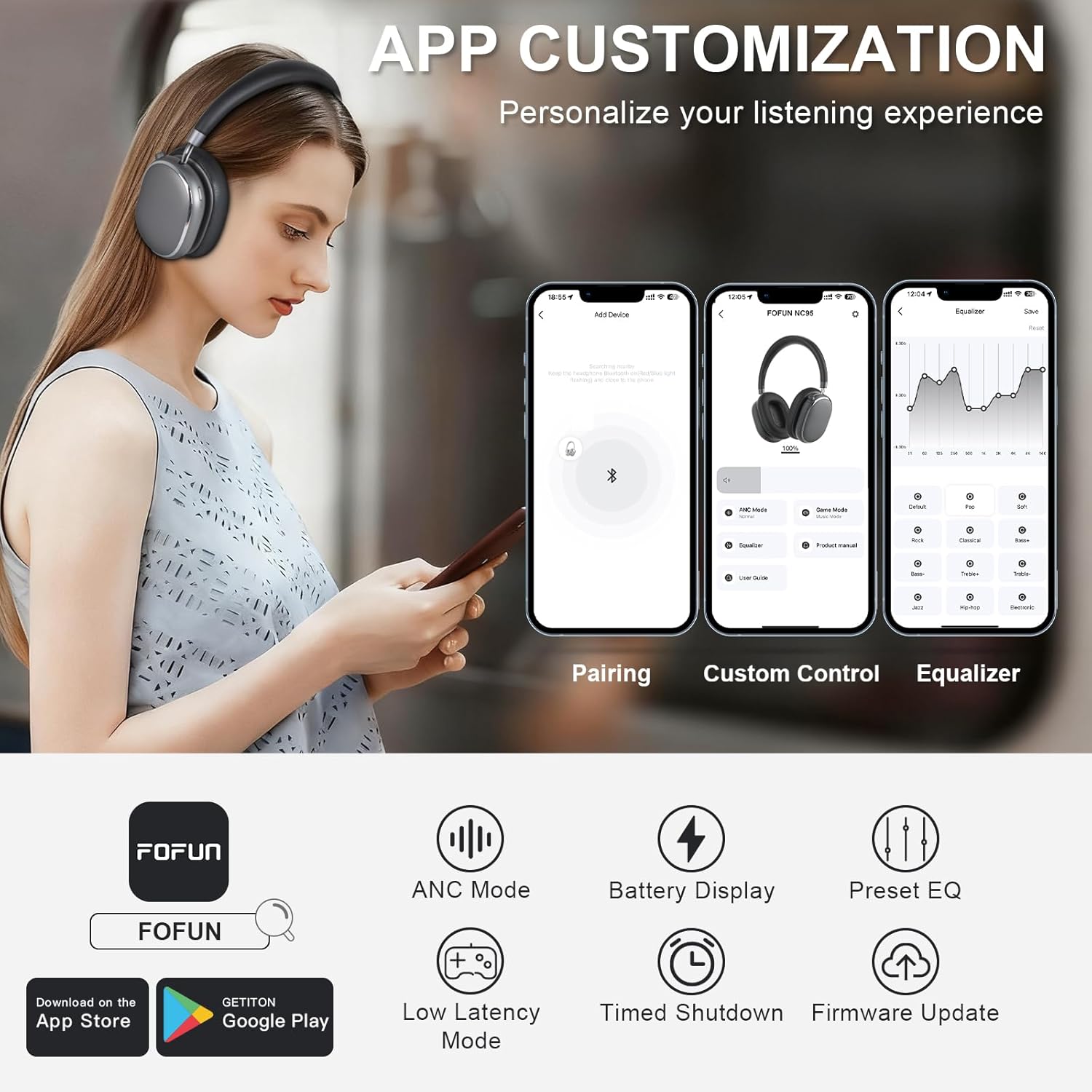 NC95 Cuffie Over-ear Wireless Bluetooth 6.0 - immagine 8