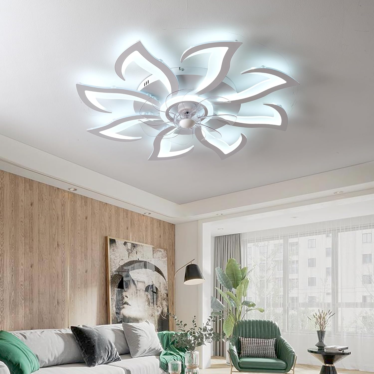 Myycx Ventilatore da Soffitto con Luce LED e Telecomando - immagine 4