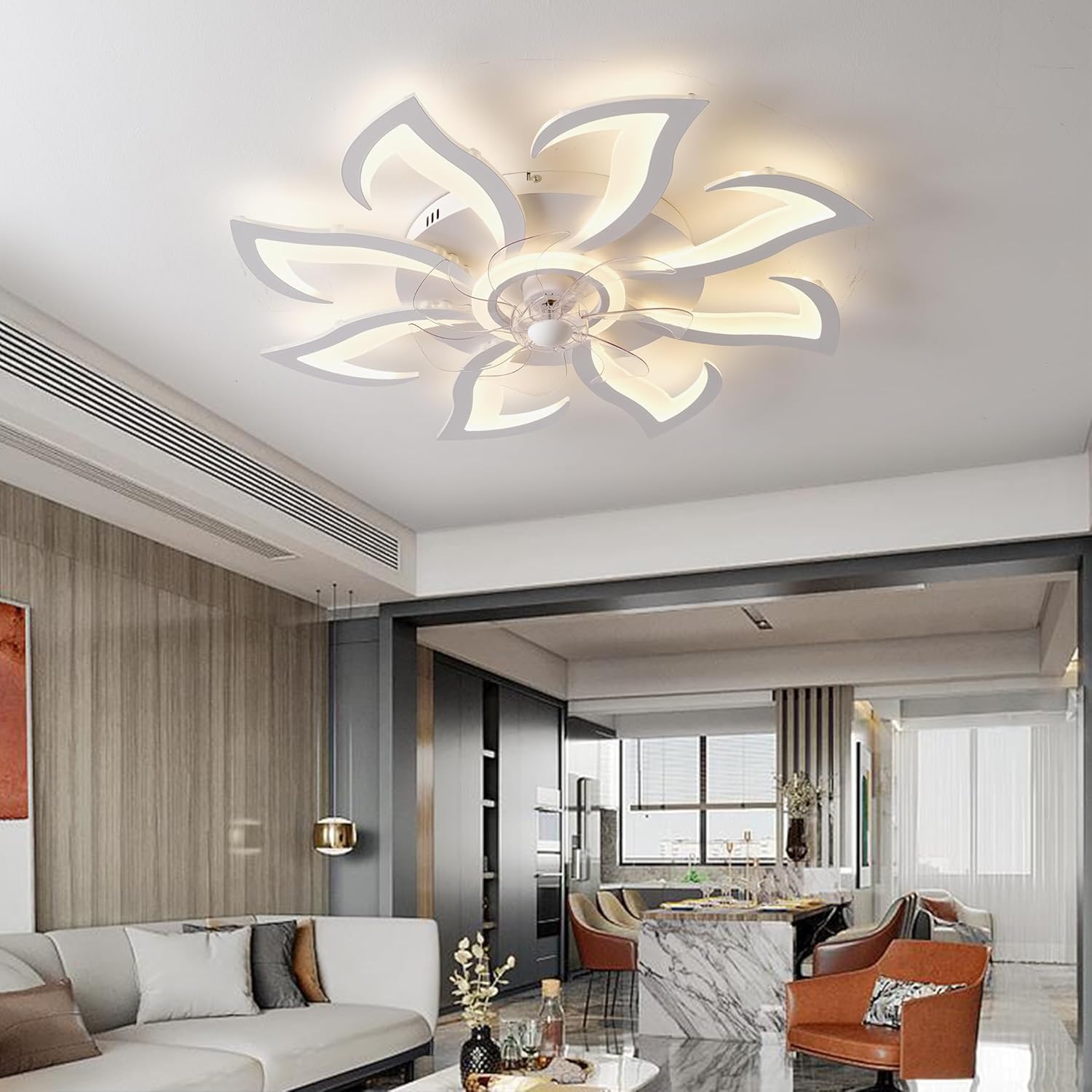 Myycx Ventilatore da Soffitto con Luce LED e Telecomando - immagine 6