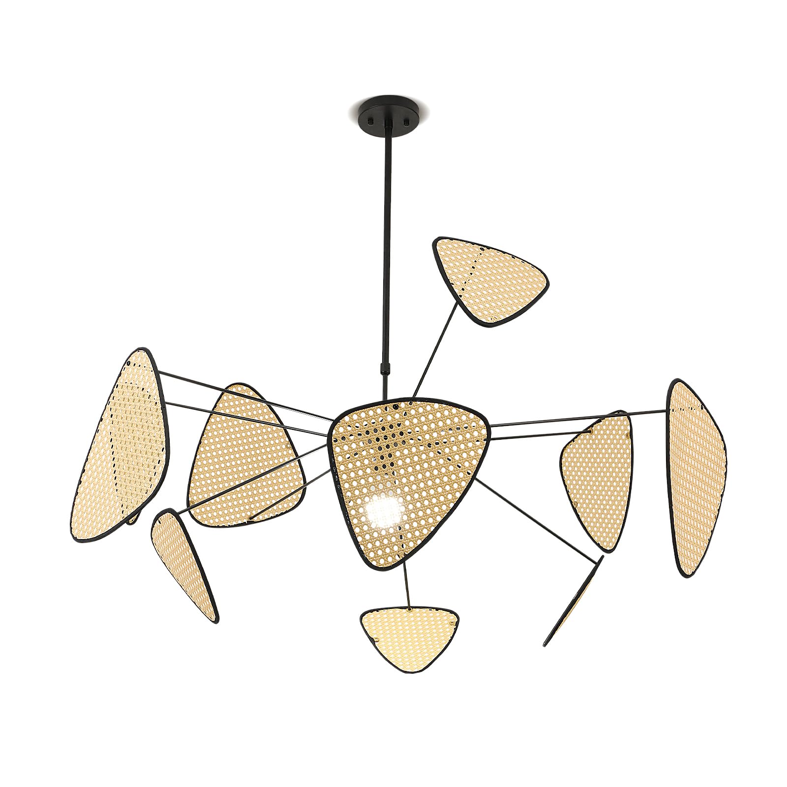 Lampadario Boho Vintage E27 80cm, Tessuto a Mano