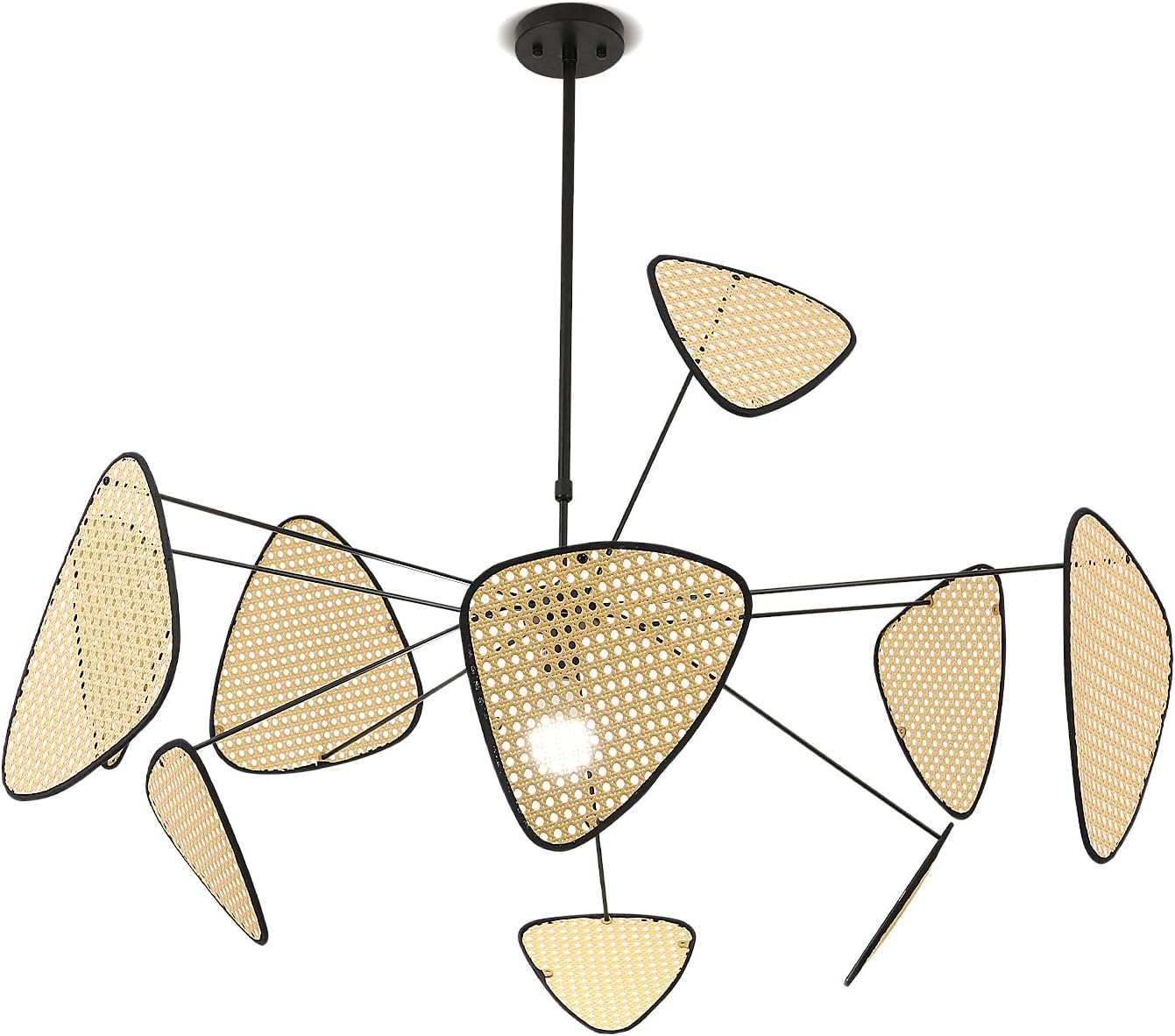 Lampadario Boho Vintage E27 80cm, Tessuto a Mano - immagine 1