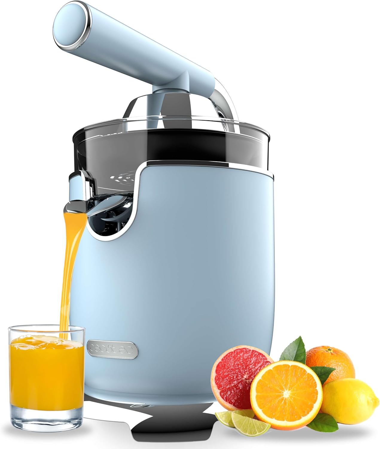 Cecotec Spremiagrumi Elettrico Xqueeze RetroJuice 1000W, Blu