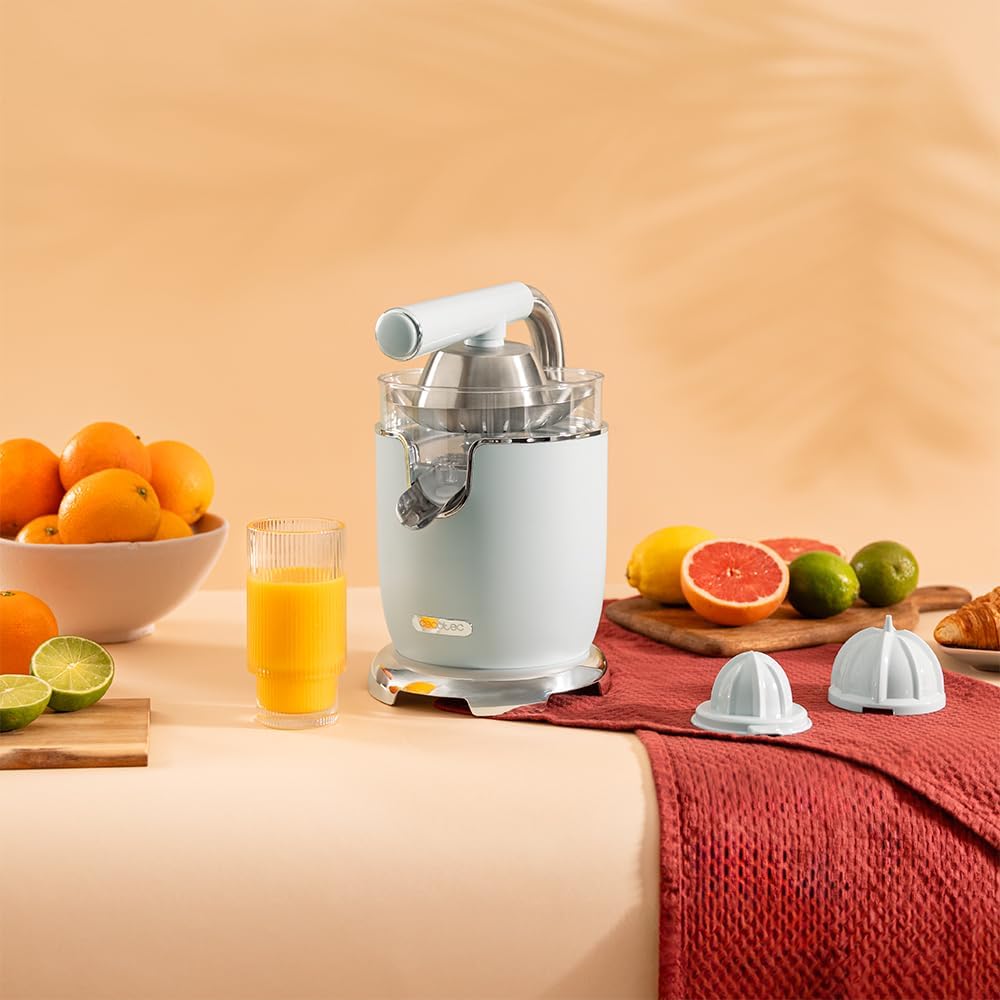 Cecotec Spremiagrumi Elettrico Xqueeze RetroJuice 1000W, Blu - immagine 3