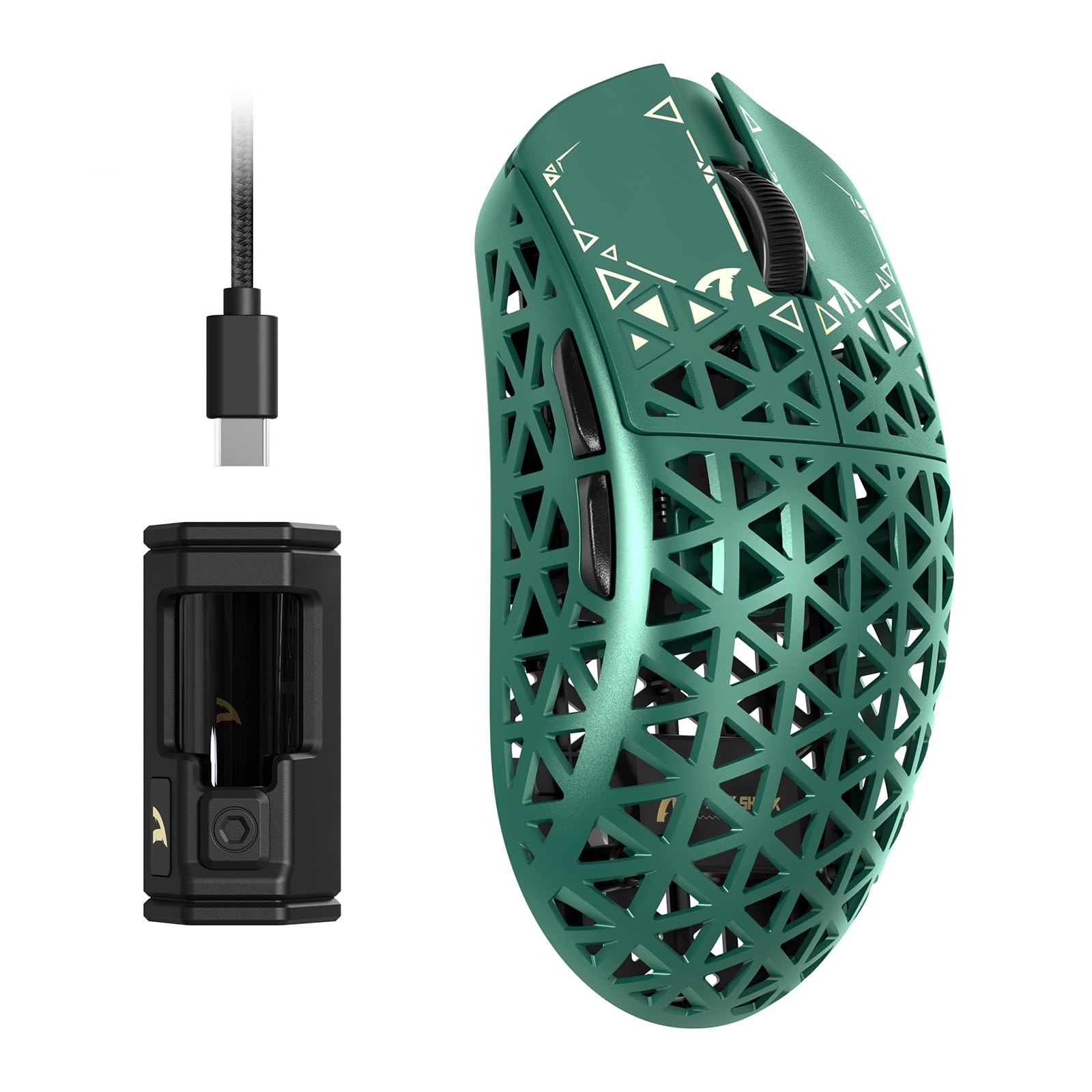 ATTACK SHARK R5 Mouse Gaming Wireless HyperSpeed 39g, Verde