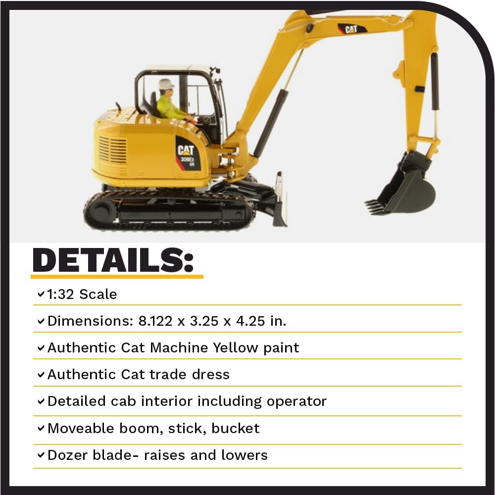 Diecast Masters Cat 308E2 - Escavatore Idraulico 1:32 - immagine 4