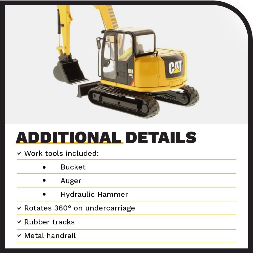 Diecast Masters Cat 308E2 - Escavatore Idraulico 1:32 - immagine 5