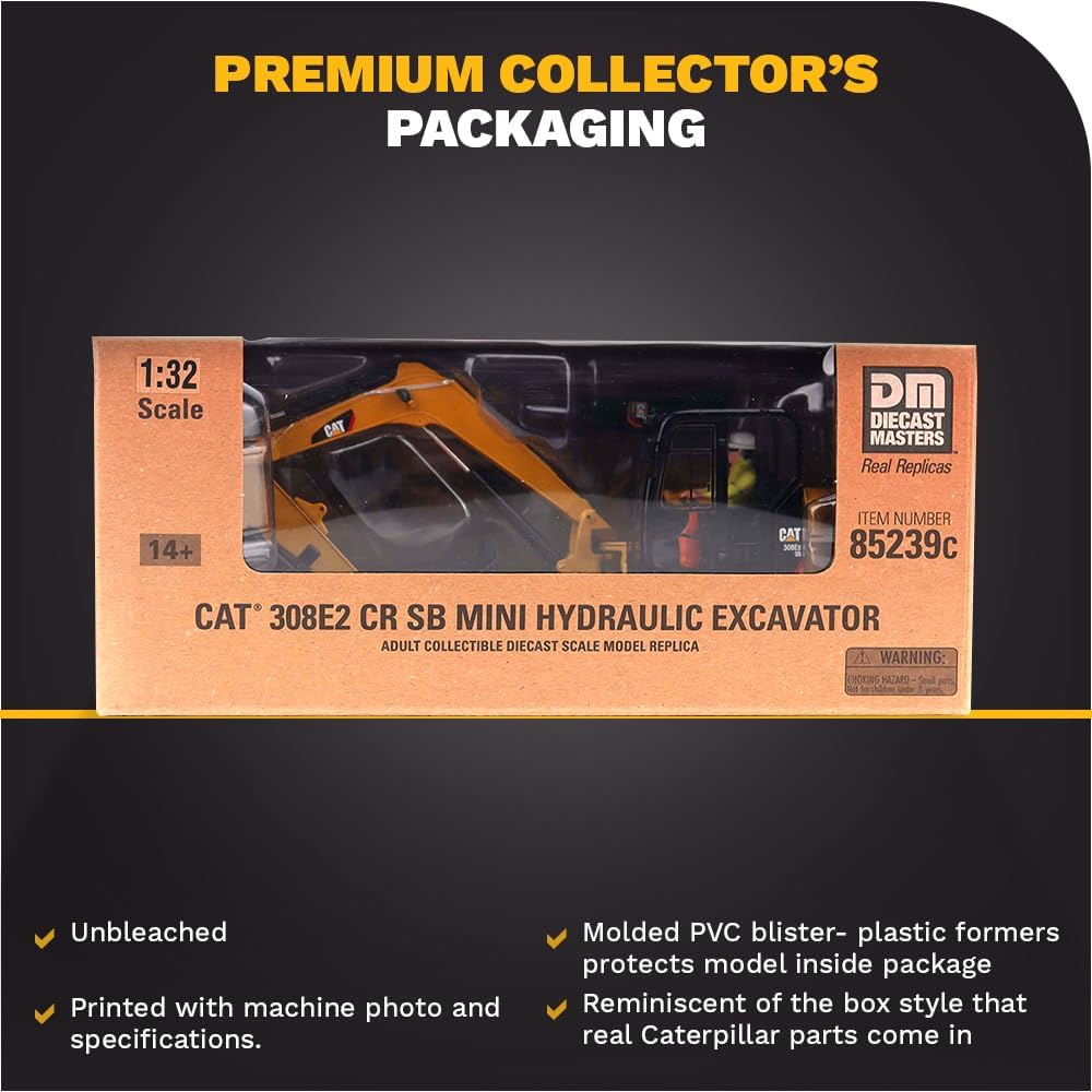 Diecast Masters Cat 308E2 - Escavatore Idraulico 1:32 - immagine 6