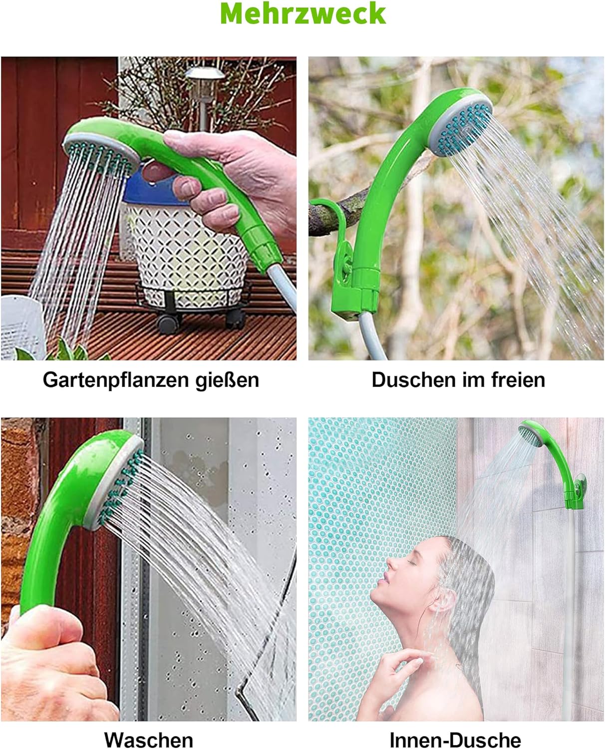 LIBERRWAY Doccia da Campeggio Portatile, Verde - immagine 2