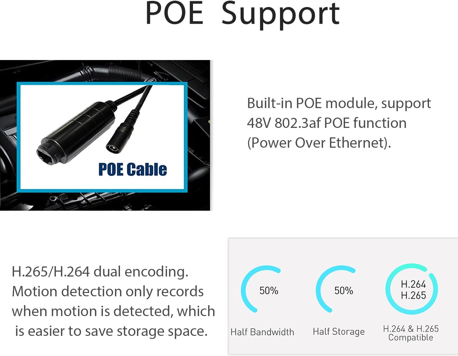 Revodata Mini Camera POE IP65 5MP, Visione Notturna - immagine 7