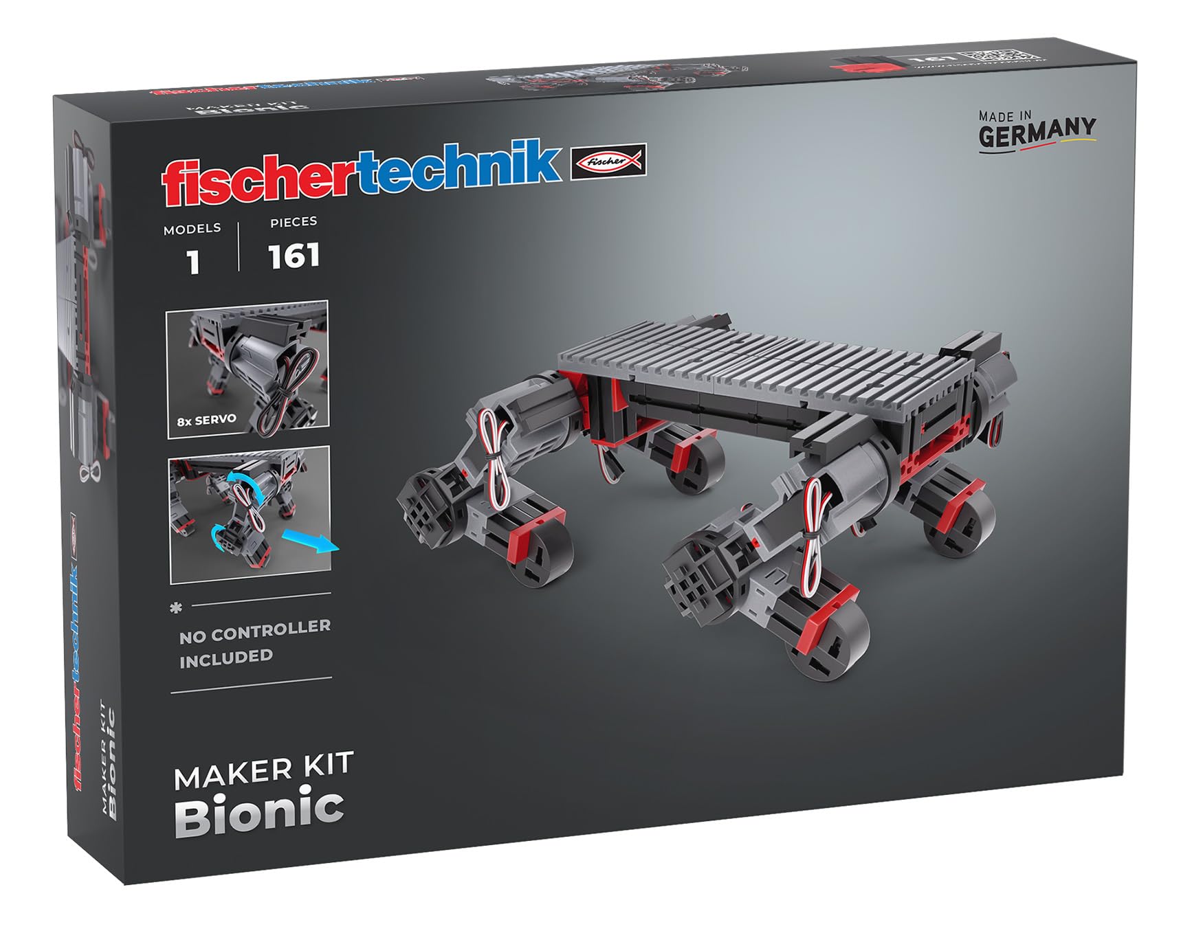 fischertechnik Maker Kit Bionic 571902 — kit robotico, set di costruzione per gli appassionati di tecnologia, dai 14 anni in su