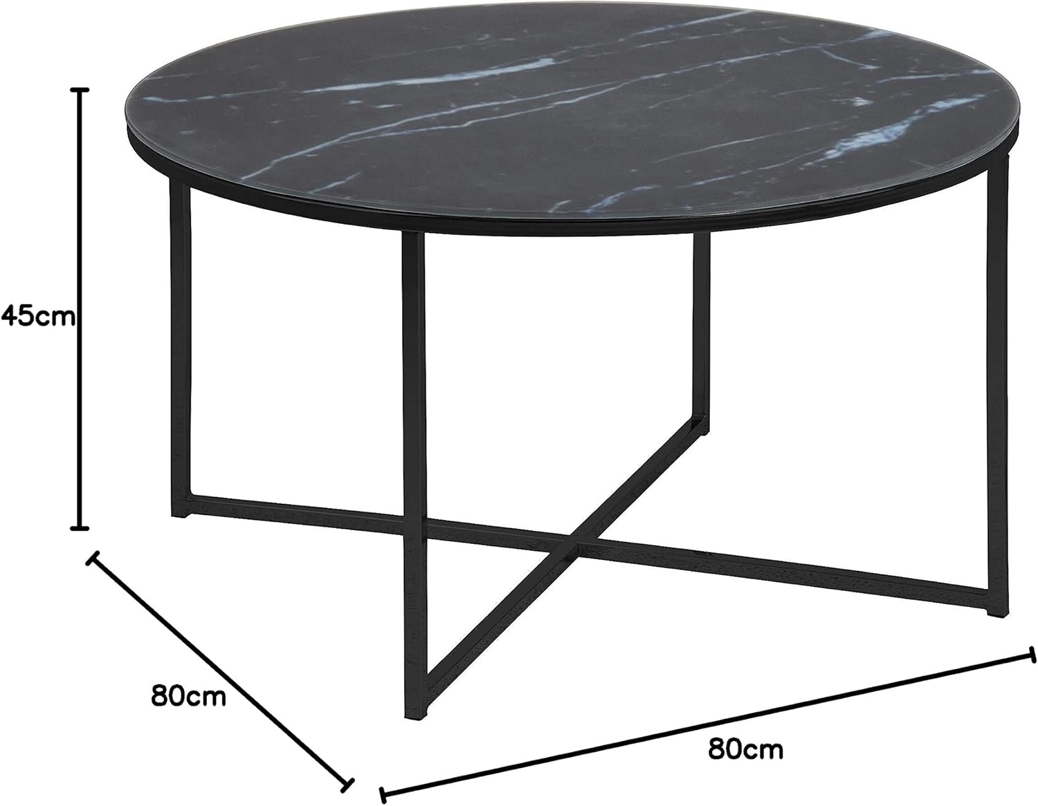 Ac Design Furniture Antje Tavolino Caffè Rotondo - immagine 3