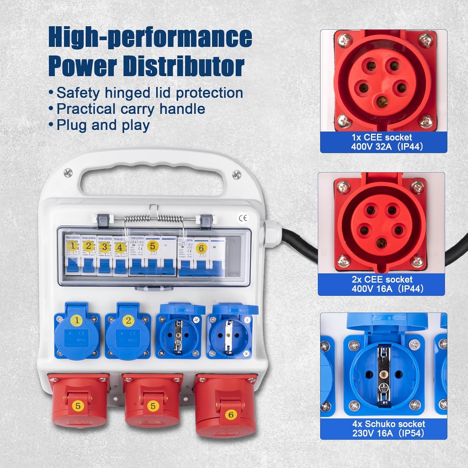 Distributore di Corrente Precablato CEE 400V/16A - immagine 2