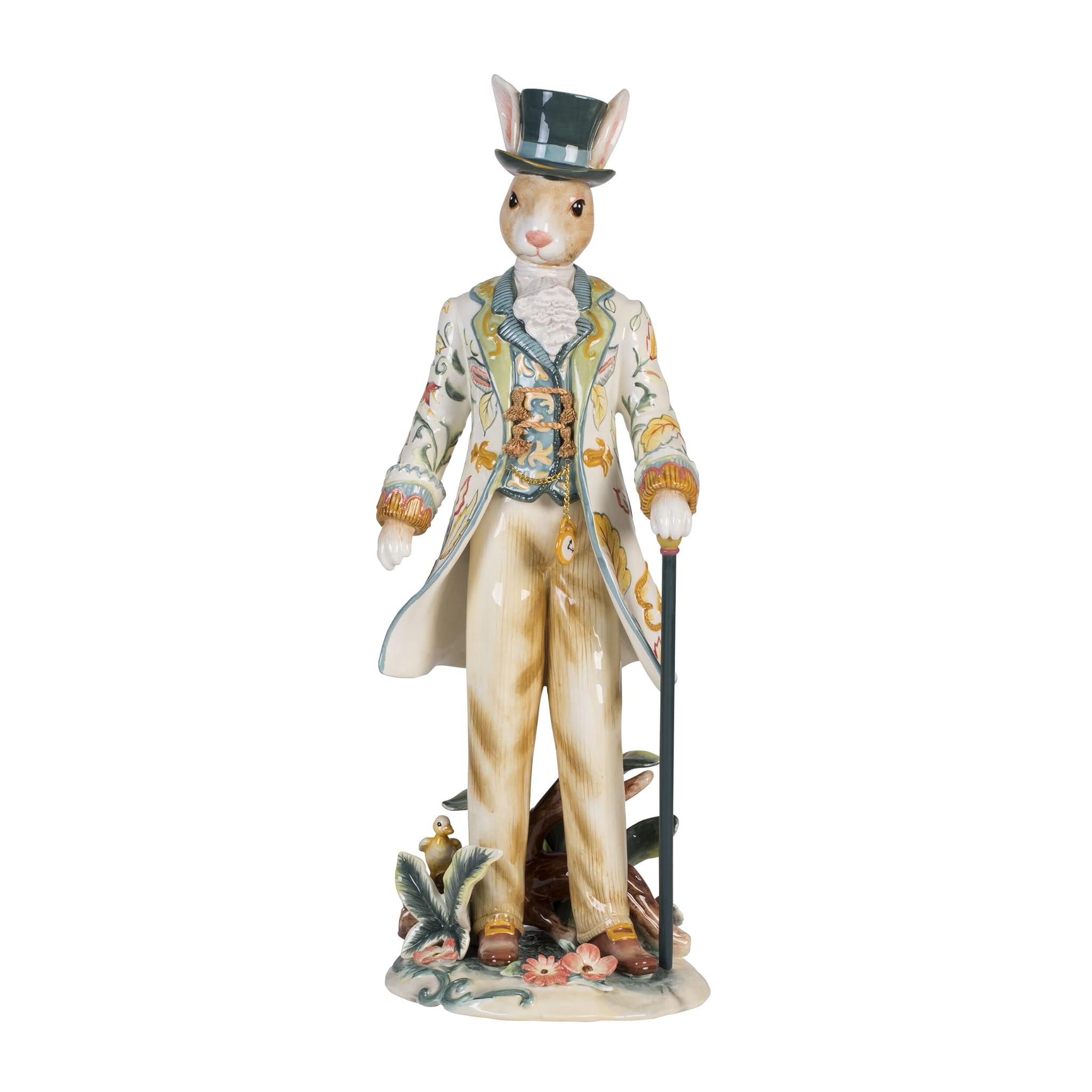 Fitz and Floyd - Statuetta in ceramica a forma di coniglio, 50,8 cm