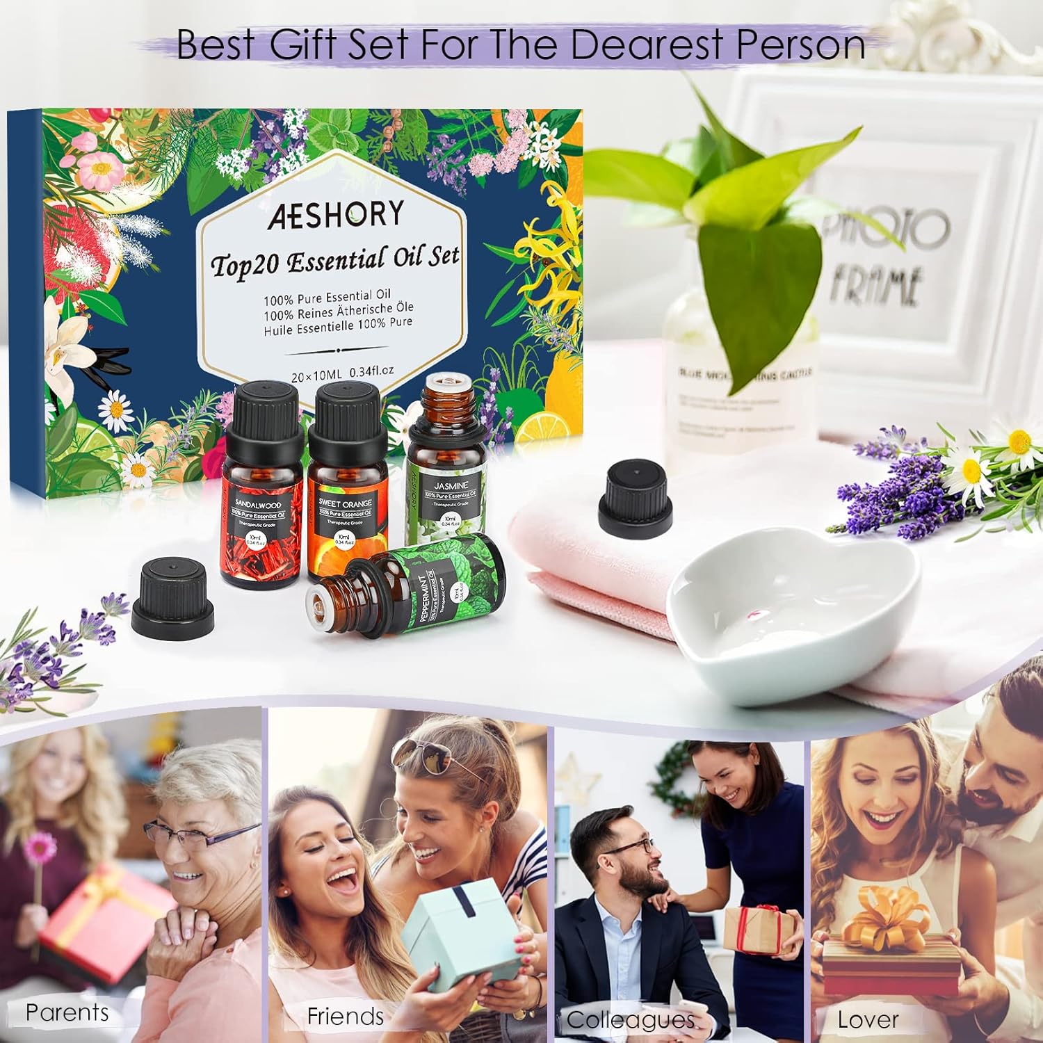 Aeshory Set di Oli Essenziali 20 x 10ml - immagine 6