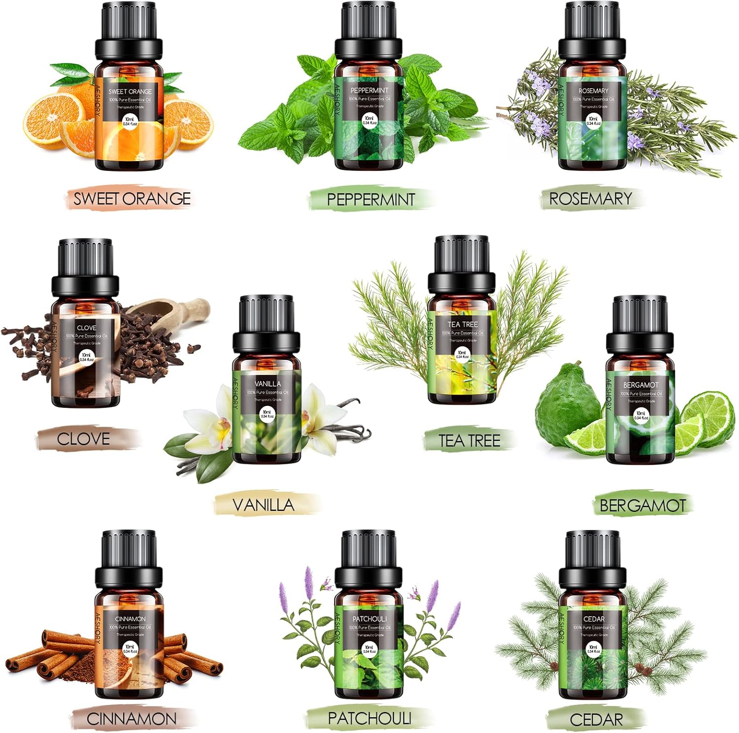 Aeshory Set di Oli Essenziali 20 x 10ml - immagine 8