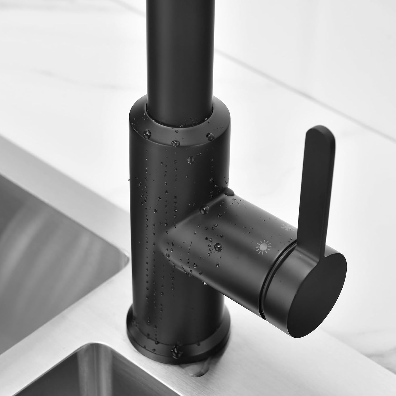 Cecipa Rubinetto Lavello Cucina Nero con Doccetta - immagine 6