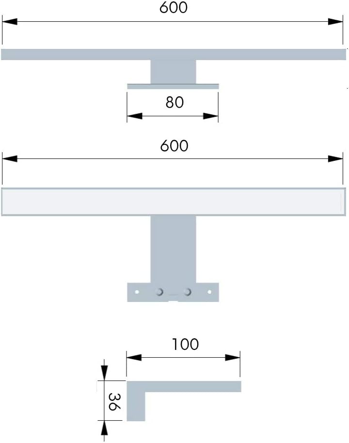 Lampada da Bagno LED 600mm per Specchio - immagine 3