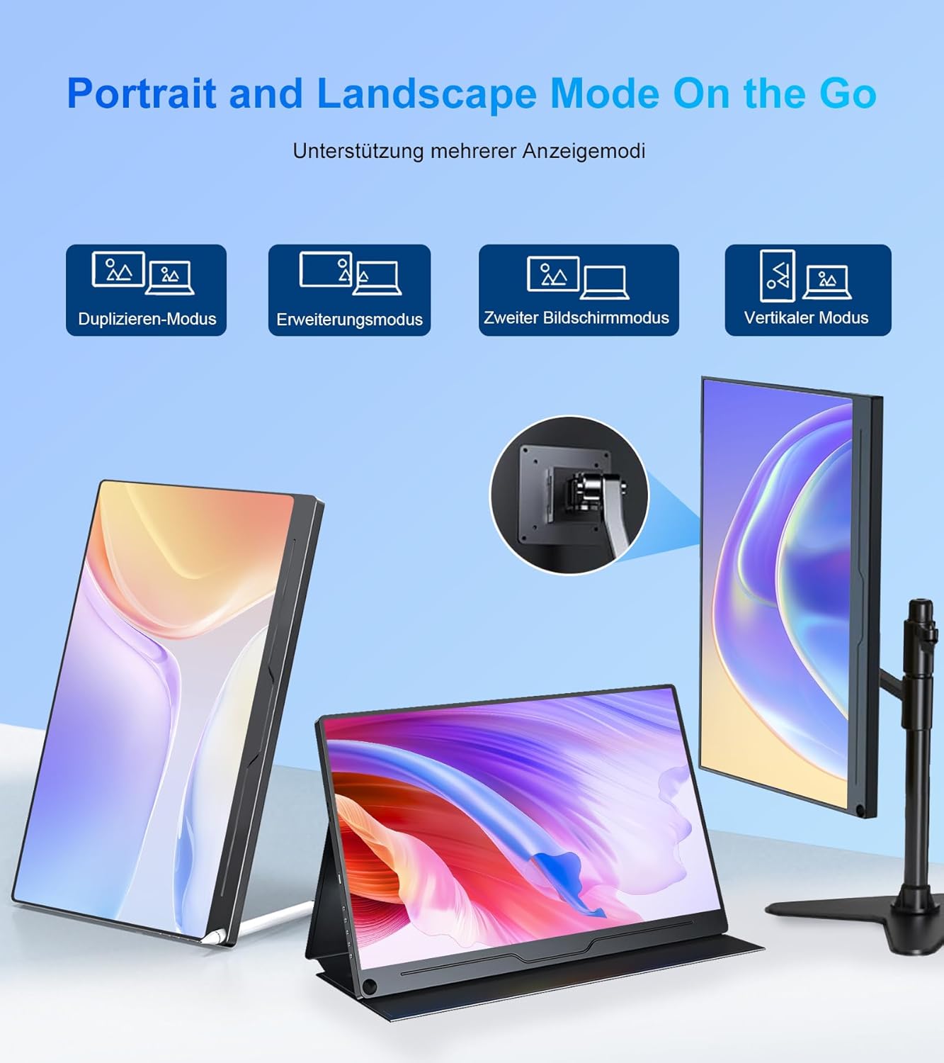 Missun Monitor Portatile 15.6" 4K UHD IPS - immagine 5