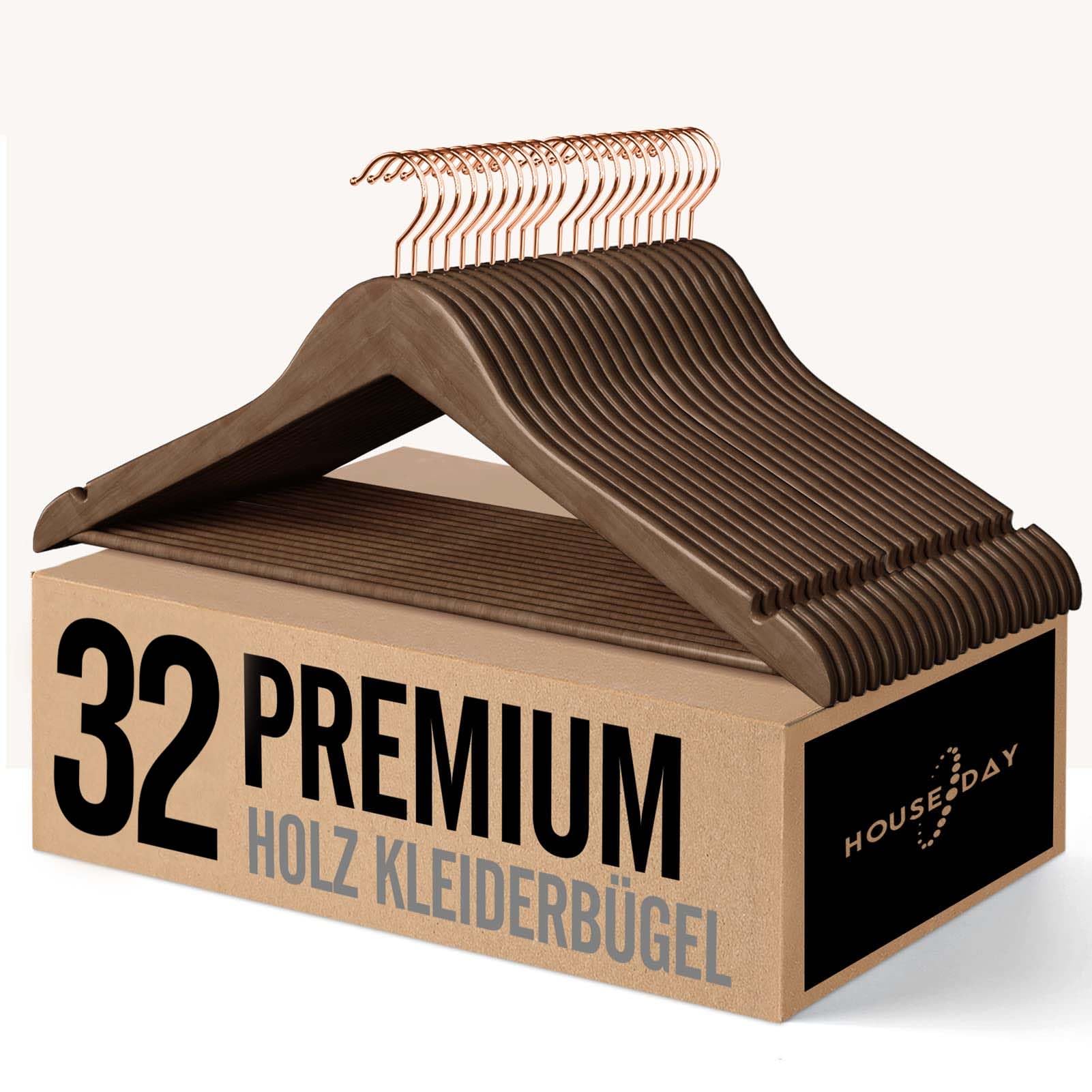 House Day Grucce Appendiabiti in Legno 45 cm, Mogano