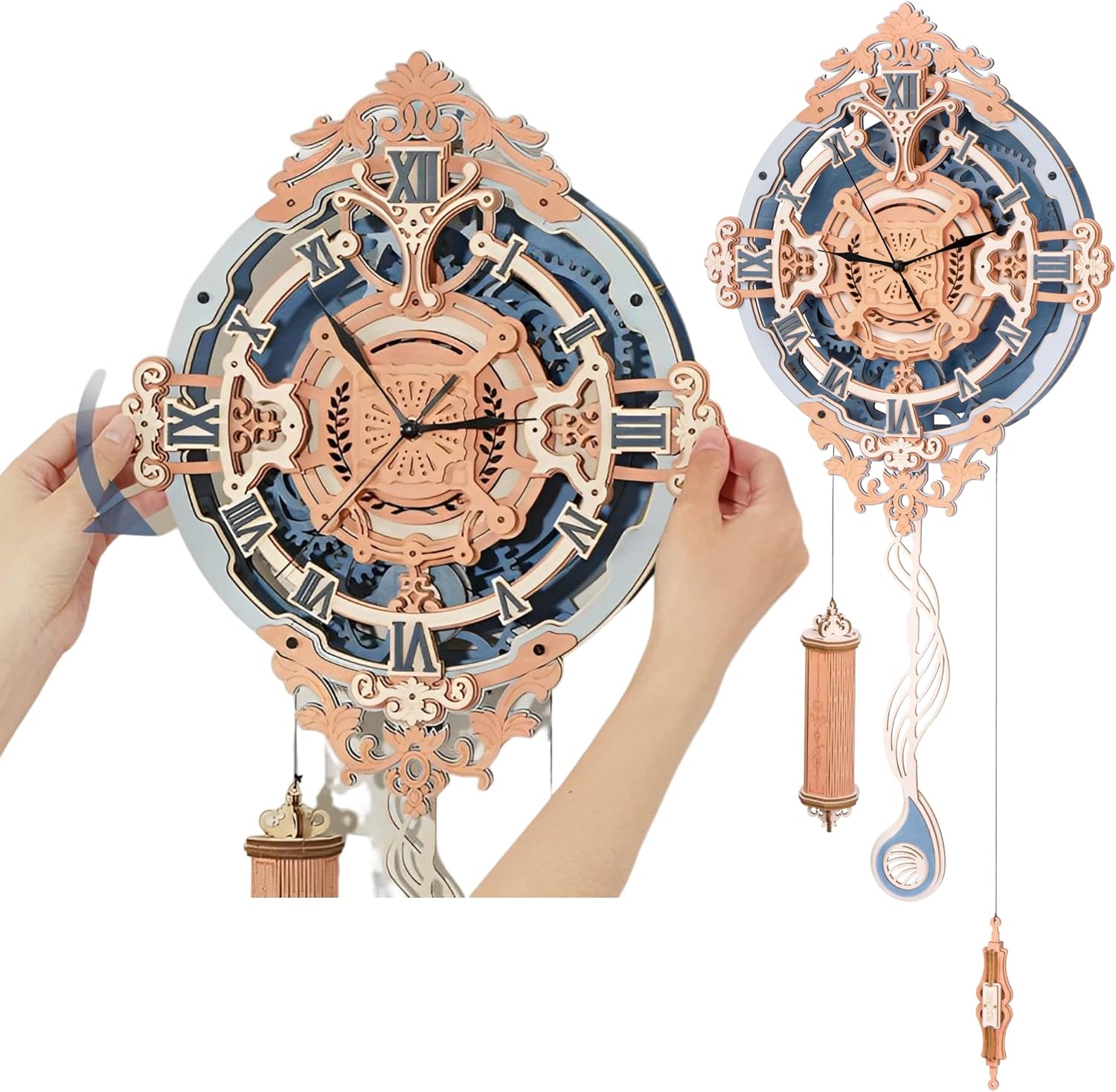 Rokr Puzzle 3D Legno Orologio a Pendolo LC701 - immagine 1