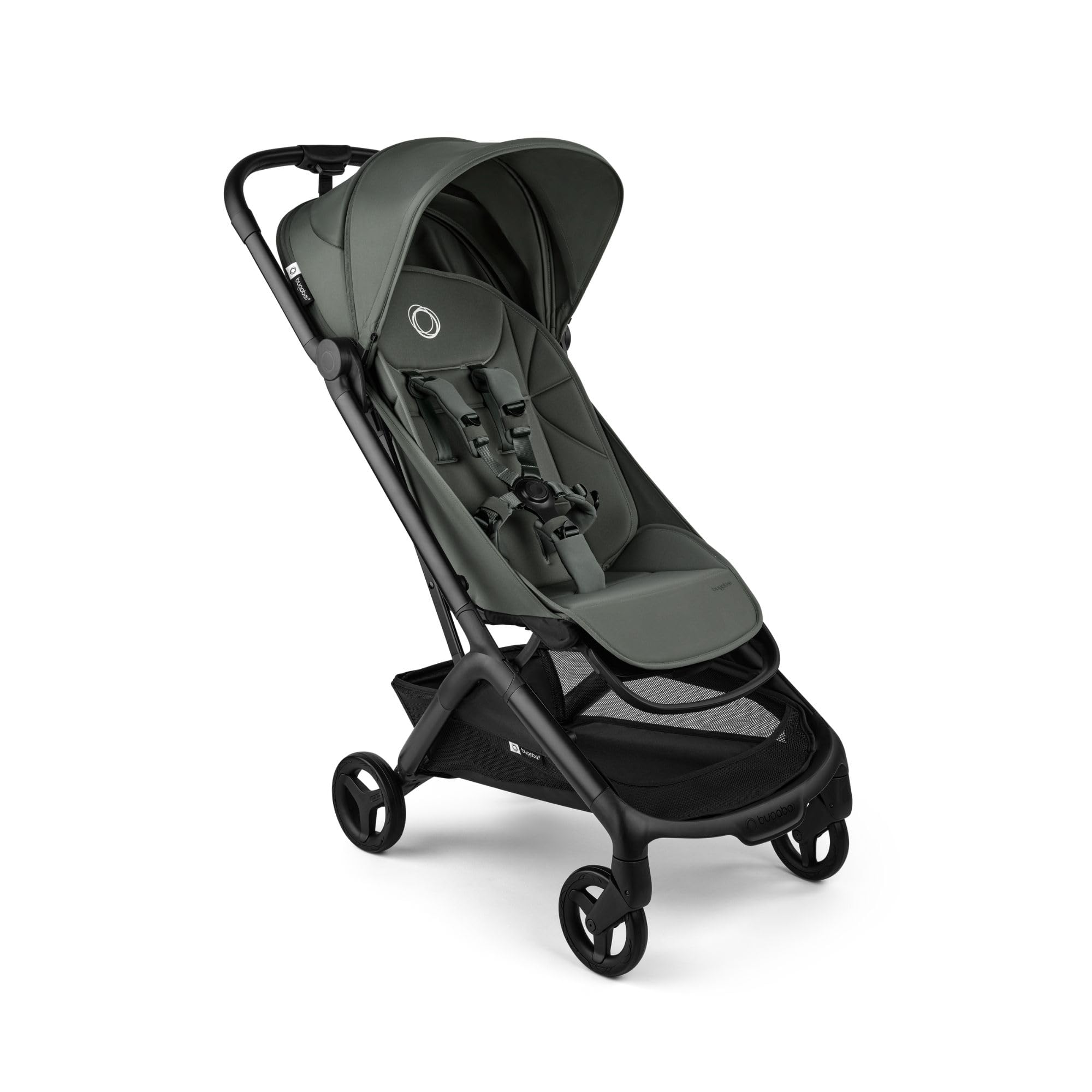 Bugaboo Butterfly 2 Passeggino Leggero da Viaggio Dimensioni Cabina, Portatile, Piegabile con Una Mano, con Seduta Reclinabile, Cestino Portaoggetti e Tracolla - da 6 Mesi a 4 Anni - Forest Green