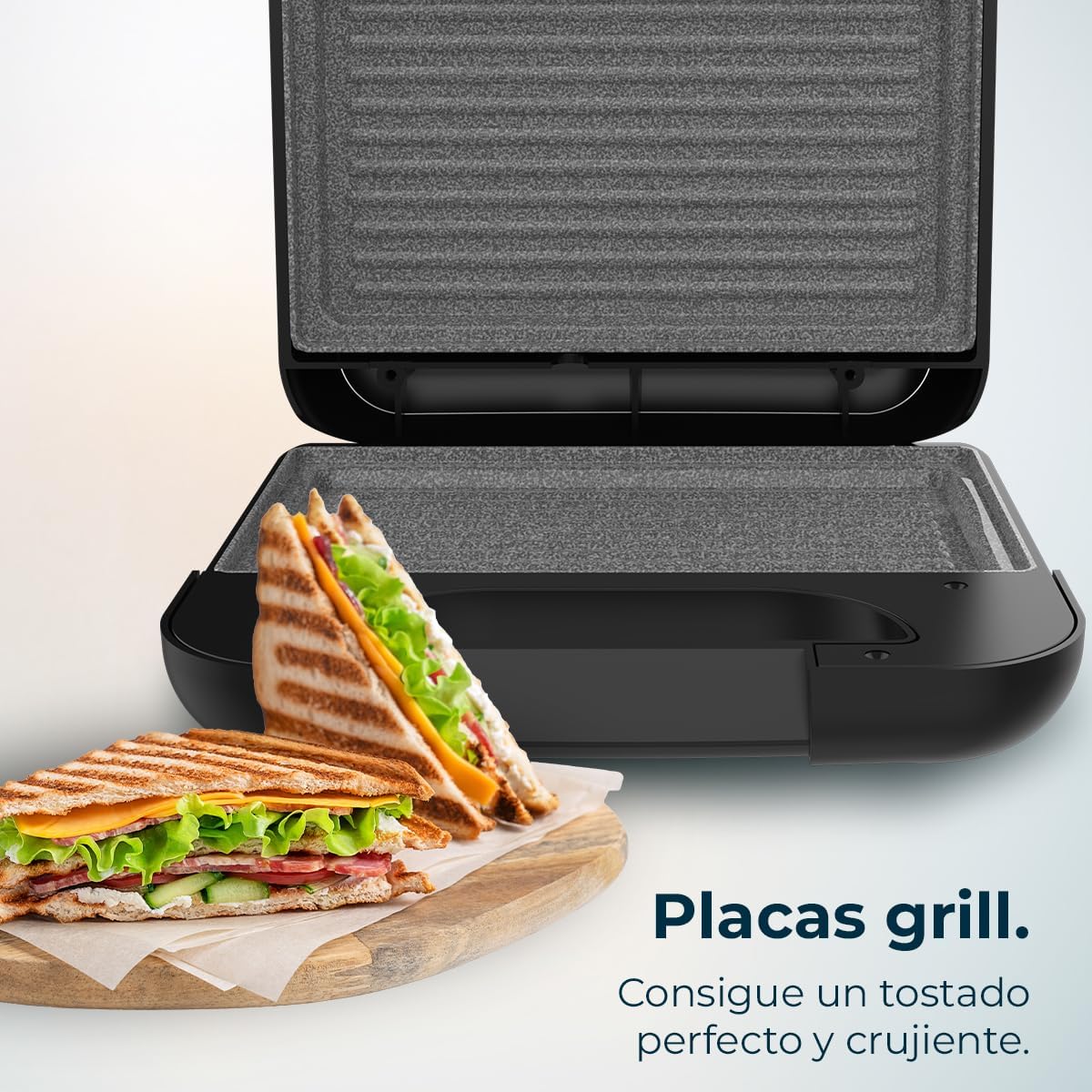 Cecotec Tostapane Rock'nToast Grill + 800W - immagine 4