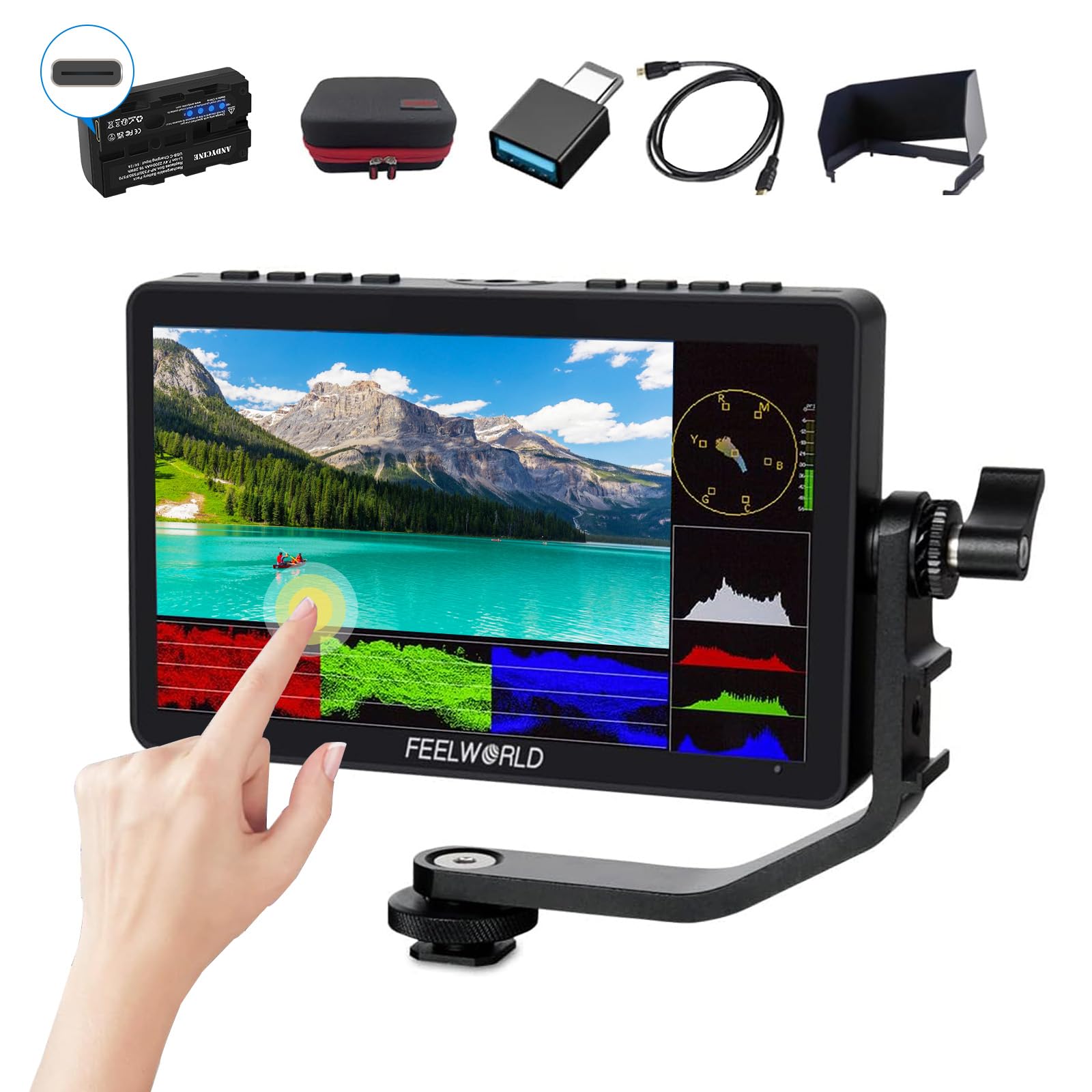 Feelworld F5 Pro V4 - Monitor DSLR 6 pollici Touch Screen