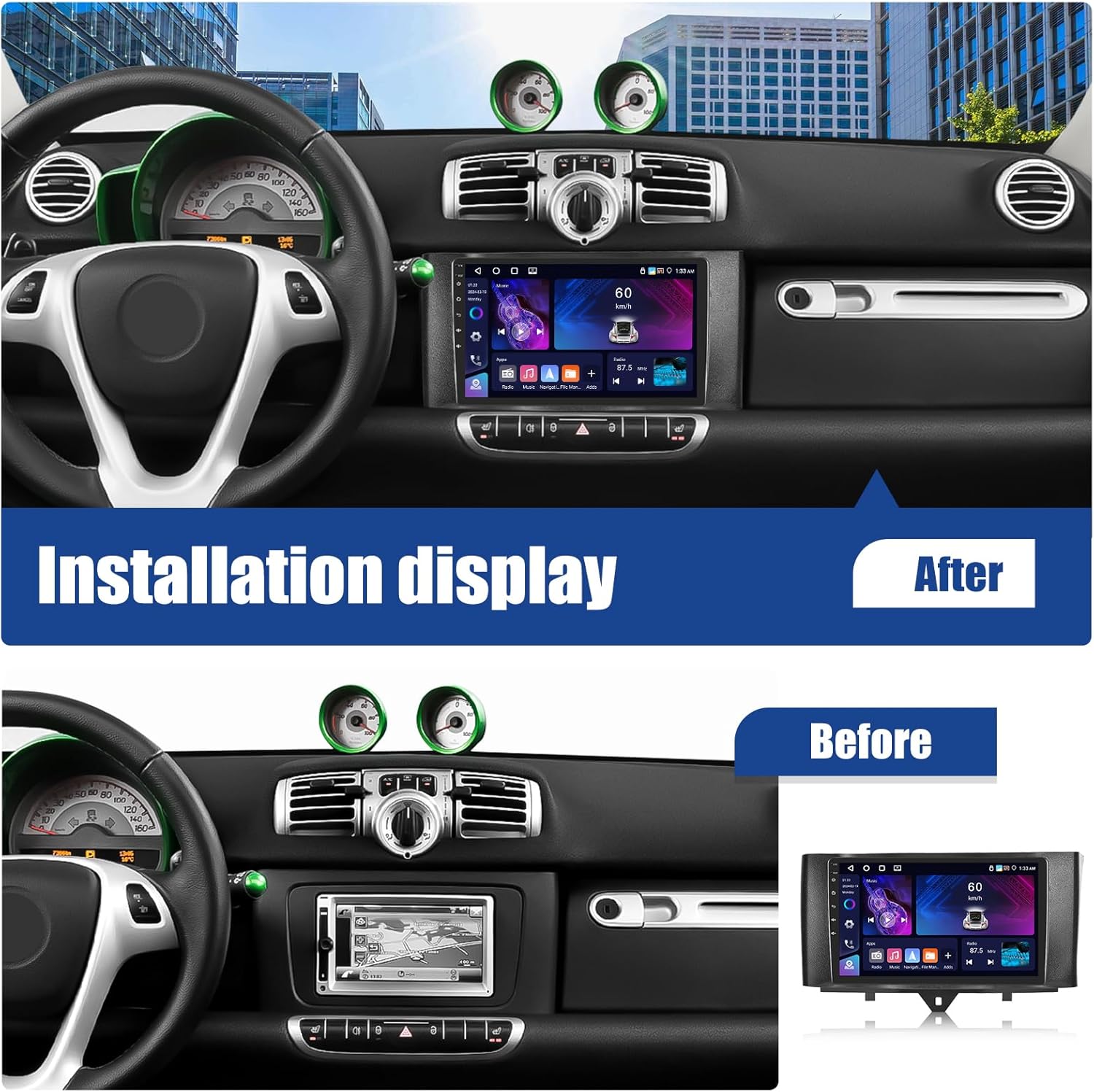 Sixwin Autoradio Android 13 per Mercedes-Benz Smart Fortwo - immagine 2