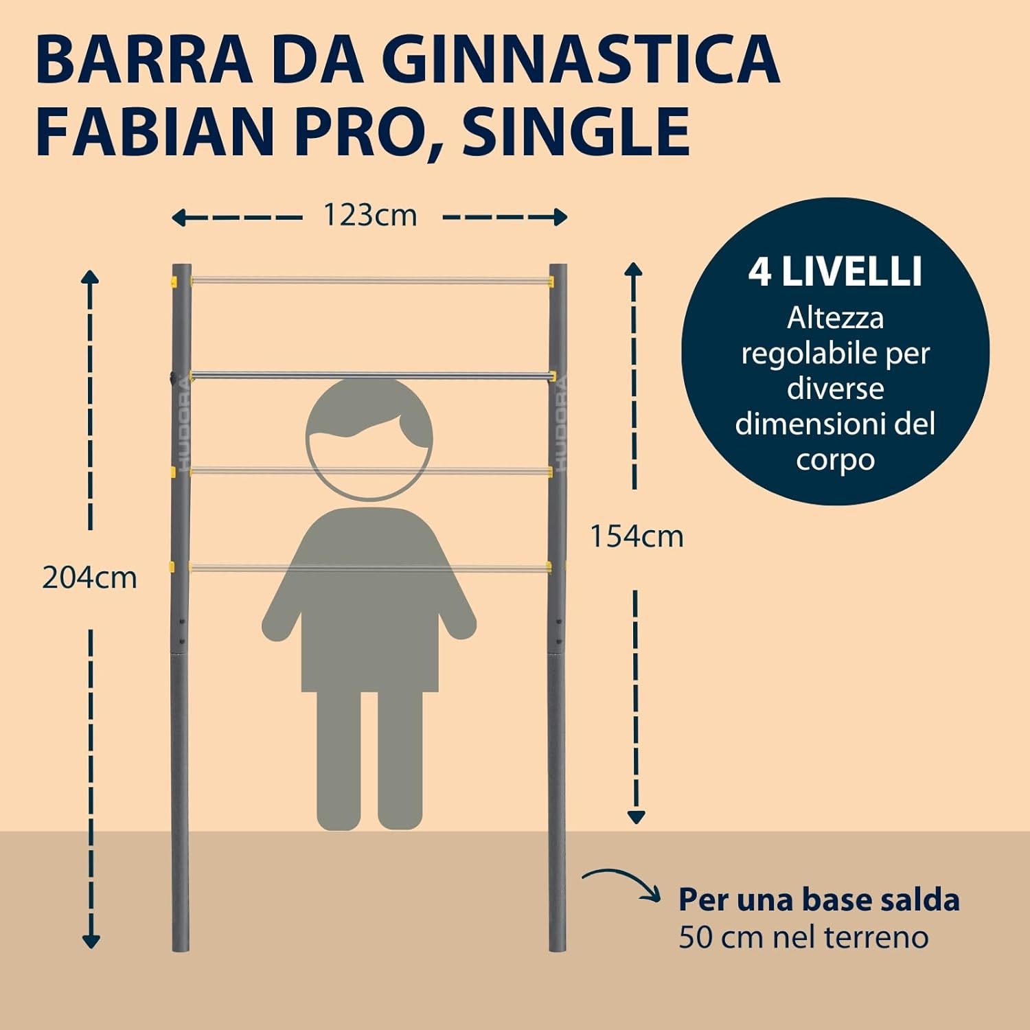 Hudora Sbarra Trazioni Fabian Standard/Pro - immagine 2