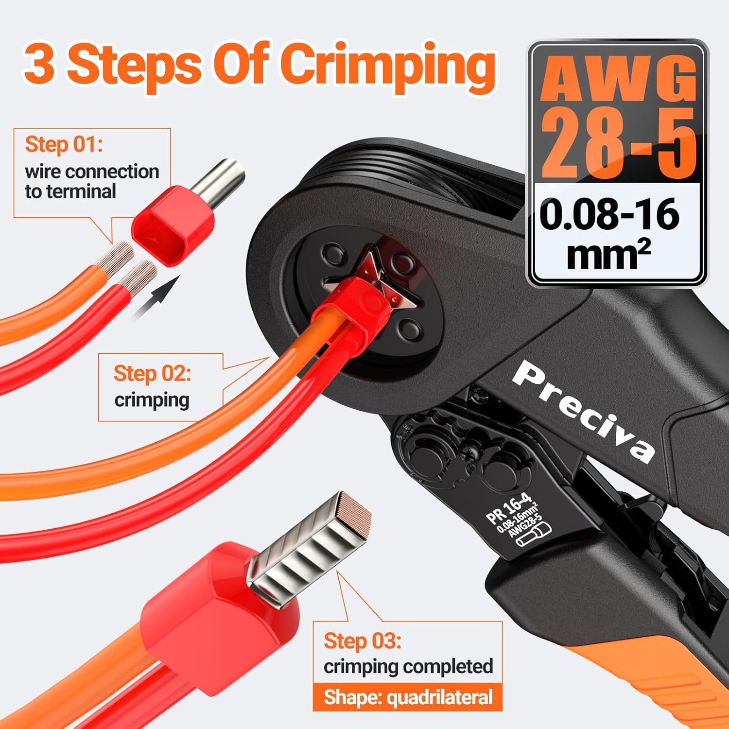 Preciva Pinza Crimpatrice 0,25-16 mm² - immagine 2