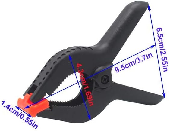 Cesfonjer 9 Pcs - Morsetti a Molla da 9 cm in Nylon - immagine 3