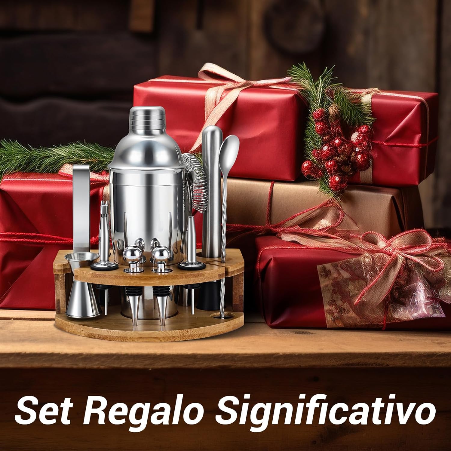 Set Shaker Cocktail Kit Barman 750ML 12 Pezzi - immagine 6