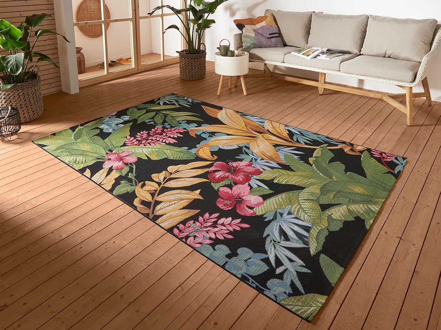 Hanse Home Tappeto Tropical Flowers per Interni/Esterni - immagine 1