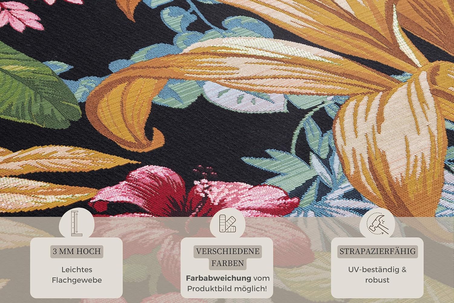 Hanse Home Tappeto Tropical Flowers per Interni/Esterni - immagine 3