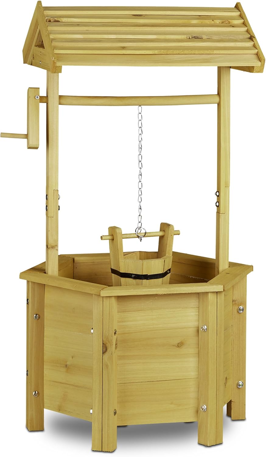 Relaxdays Pozzo Decorativo da Giardino, Naturale - immagine 1