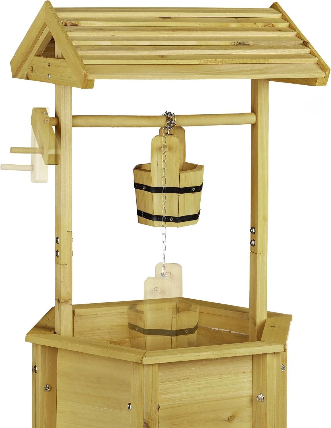 Relaxdays Pozzo Decorativo da Giardino, Naturale - immagine 4