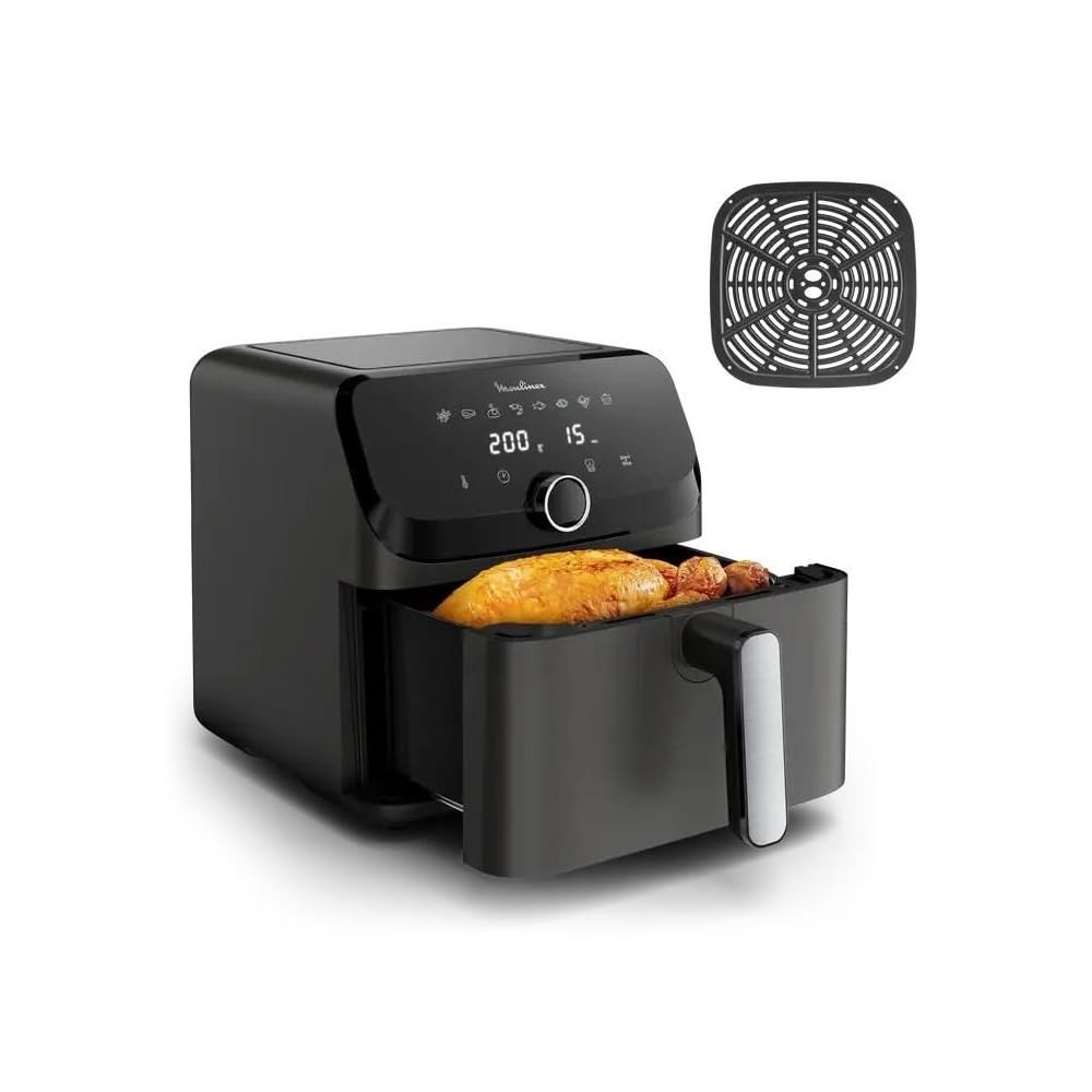 Moulinex Easy Fry Mega - Friggitrice ad Aria 7.5 L, Nera
