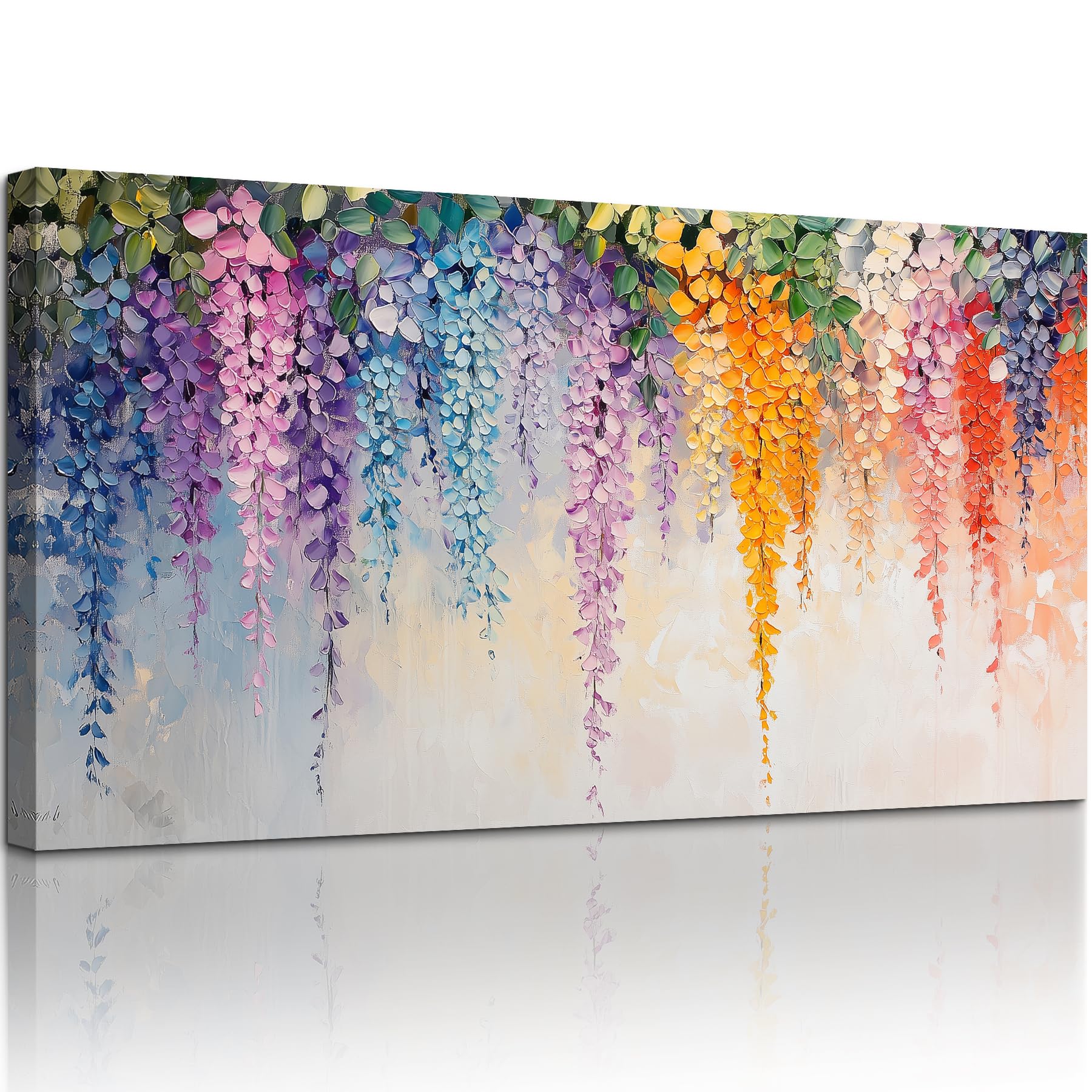 hyidecorart Quadro Moderno Fiori Colorati 59x119 cm