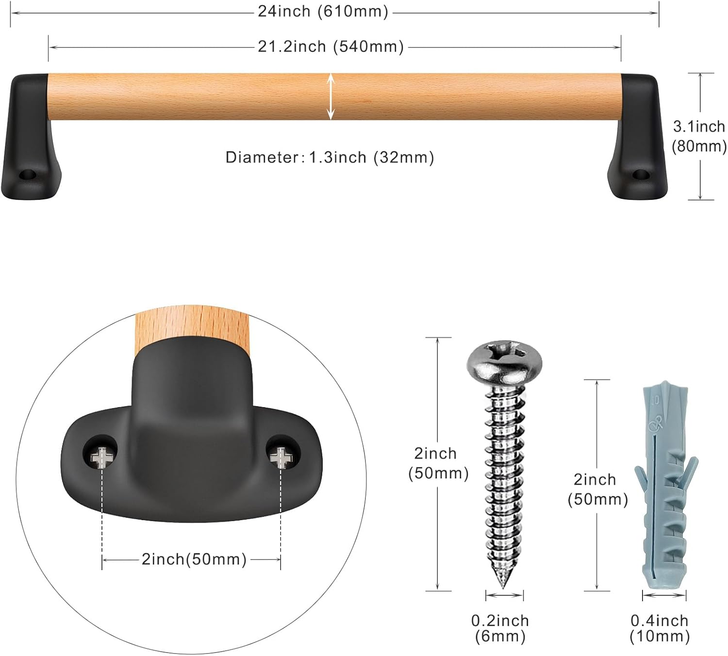 Seleware Maniglia di Sicurezza per Parco Giochi 61cm - immagine 6