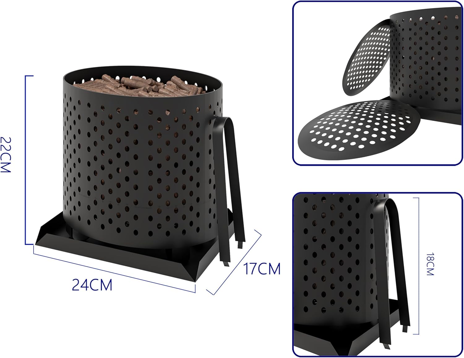 Kingson Cestino a Pellet per Camino e Stufa - immagine 3